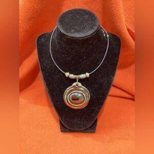 Gold and Silver Pendant Necklace